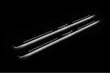 RAM 2500 V 2019+ LED door sill plates in stainless steel with TRX logo