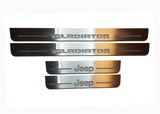 LED door sill plates stainless steel Jeep Gladiator JT 2019+ with Jeep Gladiator logo