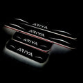 Illuminated LED Door Sill Tread Plates Nissan Ariya 2022+ With Ariya Logo Nissan Led Door Sills opdesign
