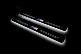 LED door sill plates for BMW X1 E48 2009+ stainless steel with M logo