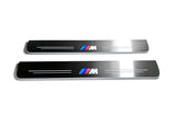 LED door sill plates BMW X1 E48 2009+ in stainless steel with M logo