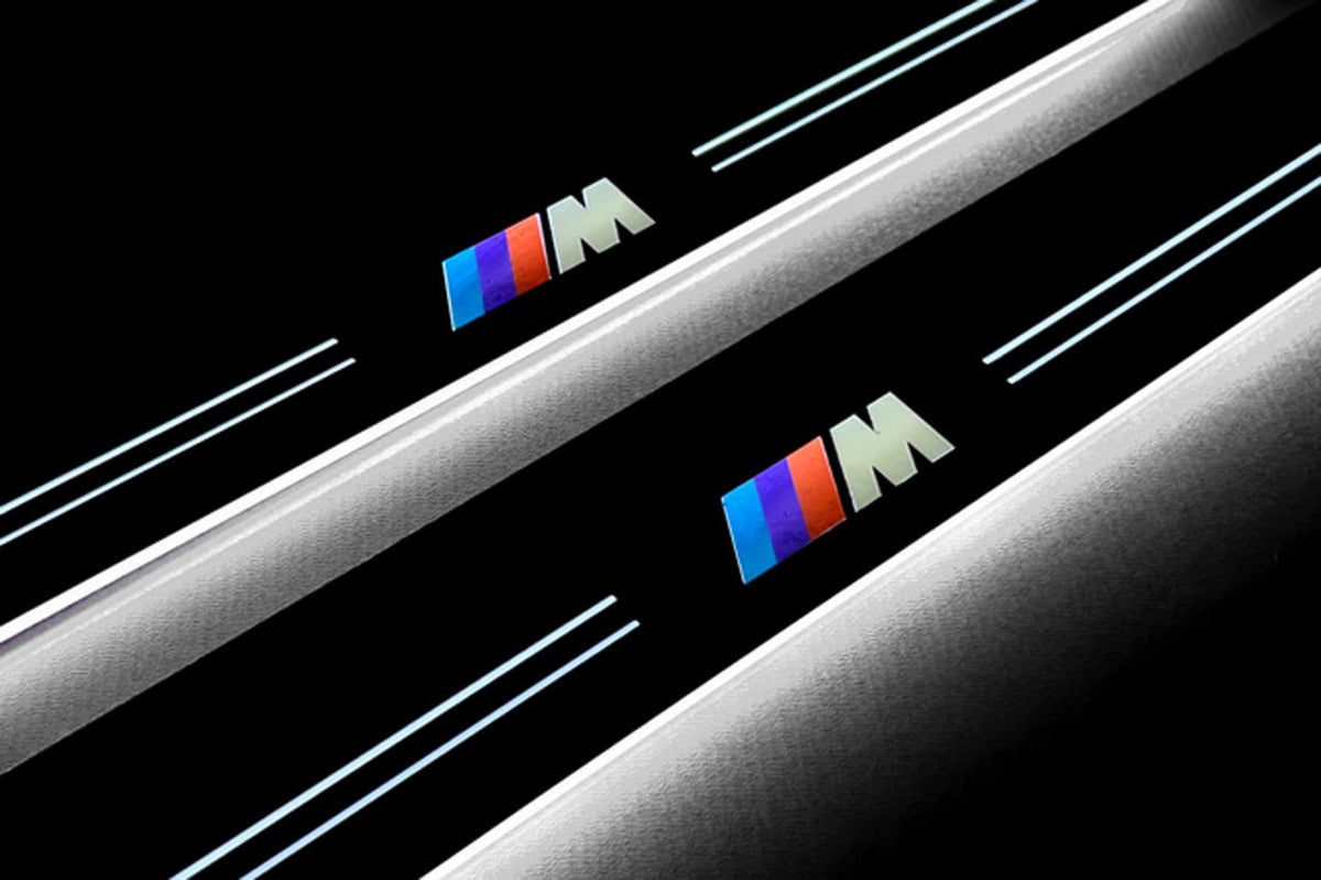 BMW X3 F25 2010+ door sill plates in stainless steel with M logo