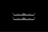 Audi A6 C8 2018+ Stainless Steel LED Door Sills – A6 Logo