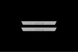 Audi A6 C6 2004+ illuminated entry guards in stainless steel with Audi A6 logo