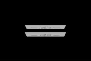 Audi A6 C6 2004-2011 LED Door Sills Illuminated Scuff Audi A6 Logo Stainless Steel Entry Guards Door Sills decoinfabric