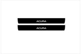 stainless steel LED door sill plates with Acura MDX II 2006+ with Acura logo