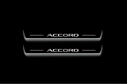 Honda Accord XI 2023–Present — Stainless Steel LED Door Sills — Accord Logo
