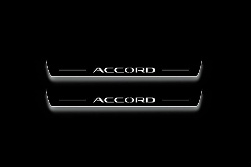 Honda Accord XI 2023+ LED Door Sills Illuminated Scuff Accord Logo Stainless Steel Entry Guards