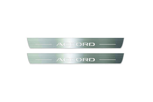 Honda Accord XI 2023+ LED Door Sills Illuminated Scuff Accord Logo Stainless Steel Entry Guards