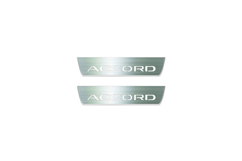 Honda Accord XI 2023+ LED Door Sills Illuminated Scuff Accord Logo Stainless Steel Entry Guards