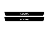 stainless steel LED door sill plates with Acura TLX I 2015+ with Acura logo