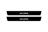LED door sill plates Acura MDX IV 2021+ in stainless steel with Acura logo