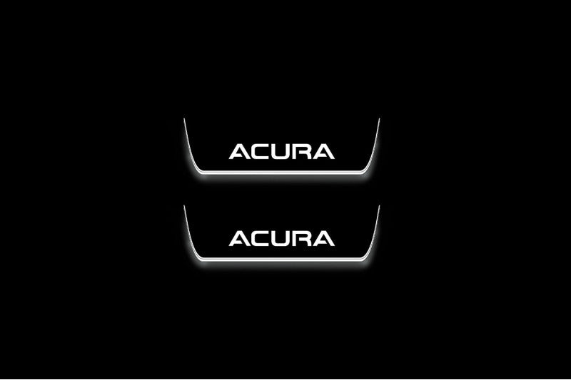 stainless steel LED door sill plates with Acura TLX II 2020+ with Type-S logo