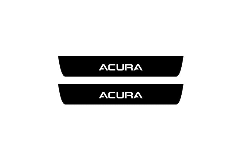 Acura MDX IV 2021+ stainless steel LED door sill plates with Acura logo
