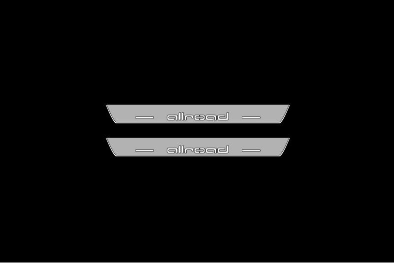 LED door sill plates stainless steel Audi A6 C6 2004+ with Allroad logo