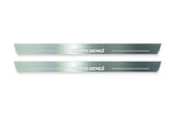Audi A6 C7 2011+ LED door sill plates in stainless steel with Allroad logo