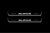 LED door sill plates for BMW 5 F30 2012+ with Alpina logo