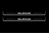 LED door sill plates for BMW 8 I G15 1989+ with Alpina logo