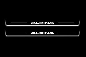 BMW 8 I 1989-1999 LED Door Sills Illuminated Scuff Alpina Logo Stainless Steel Entry Guards Door Sills Decoin