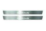 BMW 8 I G15 1989+ stainless steel illuminated entry guards with Alpina logo
