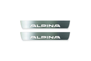 BMW 5 E34 1987-1996 LED Door Sills Illuminated Scuff Alpina Logo Stainless Steel Entry Guards