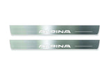 LED door sill plates for BMW 5 F10 2009+ with Alpina logo