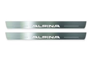 BMW 5 E34 1987-1996 LED Door Sills Illuminated Scuff Alpina Logo Stainless Steel Entry Guards