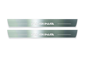 BMW 7 G11/G12 2015-2021 LED Door Sills Illuminated Scuff Alpina Logo Stainless Steel Entry Guards Door Sills Decoin