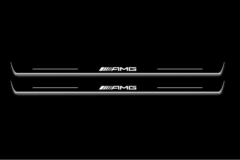 Mercedes-Benz C Coupe W204 2011+ Stainless Steel LED Door Sills – AMG