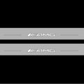 Illuminated LED Door Sill Tread Plates Mercedes EQE SUV 2022+ With AMG Logo Mercedes Led Door Sills opdesign