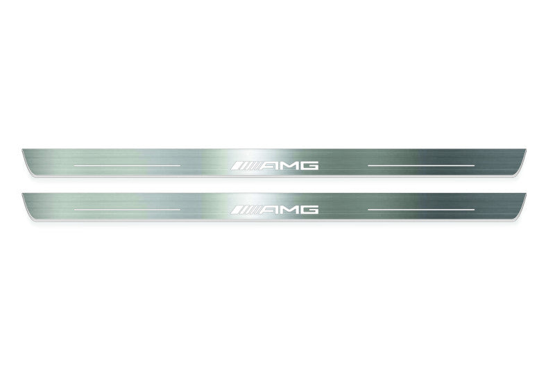Mercedes-Benz C Coupe W204 2011+ Stainless Steel LED Door Sills – AMG