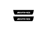 Mercedes GLE II W167 2019+ illuminated door sill protectors in stainless steel with AMG logo