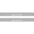 Illuminated LED Door Sill Tread Plates Mercedes CLA W117 2013-2019 With AMG Logo Mercedes Led Door Sills opdesign