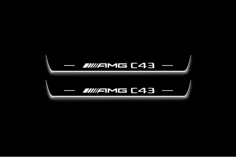 Mercedes-Benz C W205 2014+ Stainless Steel LED Door Sills – AMG С43