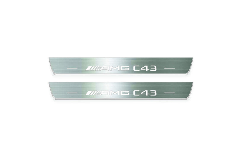 Mercedes-Benz C W205 2014+ Stainless Steel LED Door Sills – AMG С43