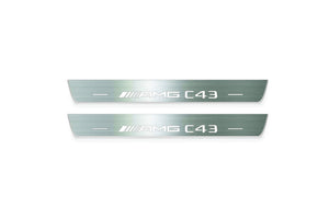 Mercedes-Benz C W205 2014+ Stainless Steel LED Door Sills – AMG С43