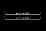Mercedes-Benz C W204 Stainless Steel LED Door Sills – AMG C63 Logo