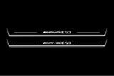 Mercedes C Coupe W213 Stainless Steel LED Door Sills – AMG e53 Logo