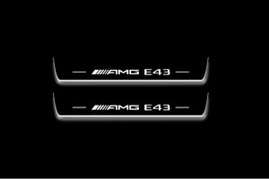Mercedes-Benz E W213 Stainless Steel LED Door Sills – AMG E43 Logo
