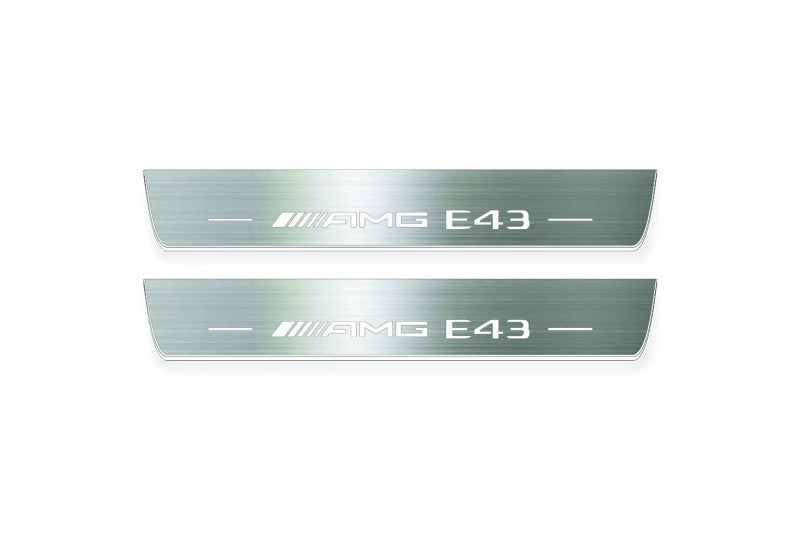 Mercedes-Benz E W213 Stainless Steel LED Door Sills – AMG E43 Logo