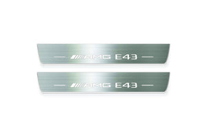 Mercedes-Benz E W213 Stainless Steel LED Door Sills – AMG E43 Logo