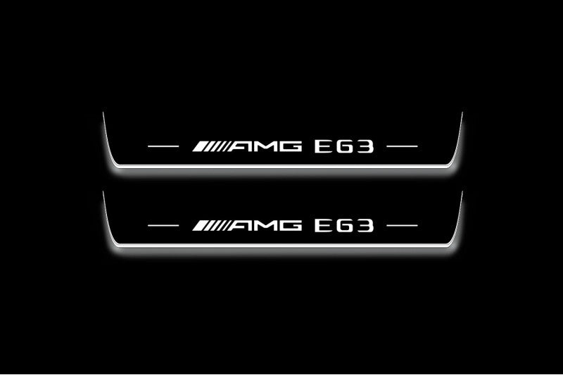 Mercedes-Benz E W213 Stainless Steel LED Door Sills – AMG E63 Logo