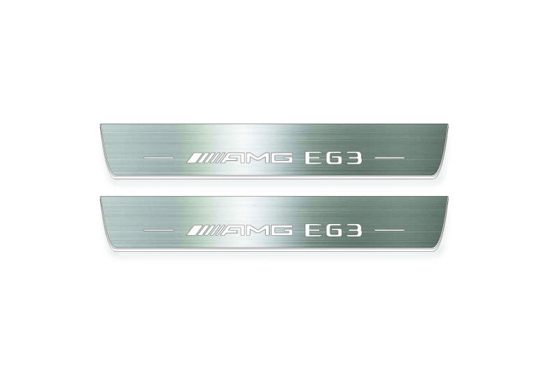 Mercedes-Benz E W213 Stainless Steel LED Door Sills – AMG E63 Logo