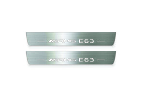 Mercedes-Benz E W213 Stainless Steel LED Door Sills – AMG E63 Logo