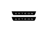 illuminated door sill protectors Volkswagen Arteon 2017+ in stainless steel with Arteon logo