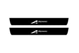 Acura MDX IV 2021+ LED door sill plates matte black coated stainless steel with A-Spec logo