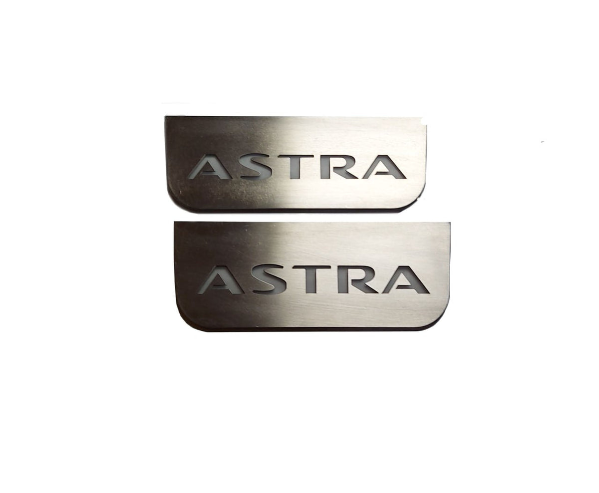 LED door sill plates for Opel Astra H 2004+ stainless steel with Astra logo