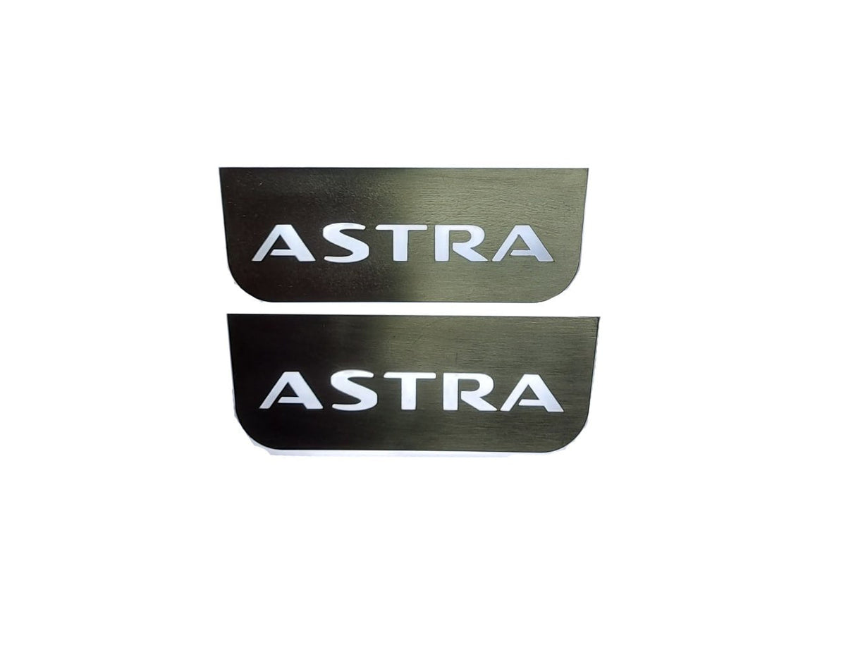 Opel Astra H 2004+ LED door sill plates stainless steel with Astra logo