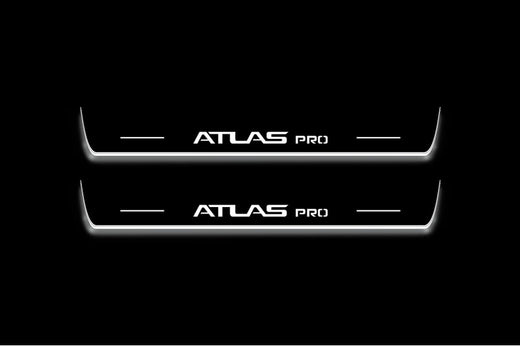 Geely Atlas Pro 2022+ Stainless Steel LED Door Sills – Atlas Pro Logo
