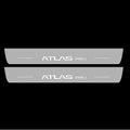 Illuminated LED Door Sill Tread Plates Geely Atlas Pro 2022+ With Atlas Pro Logo Geely Led Door Sills opdesign